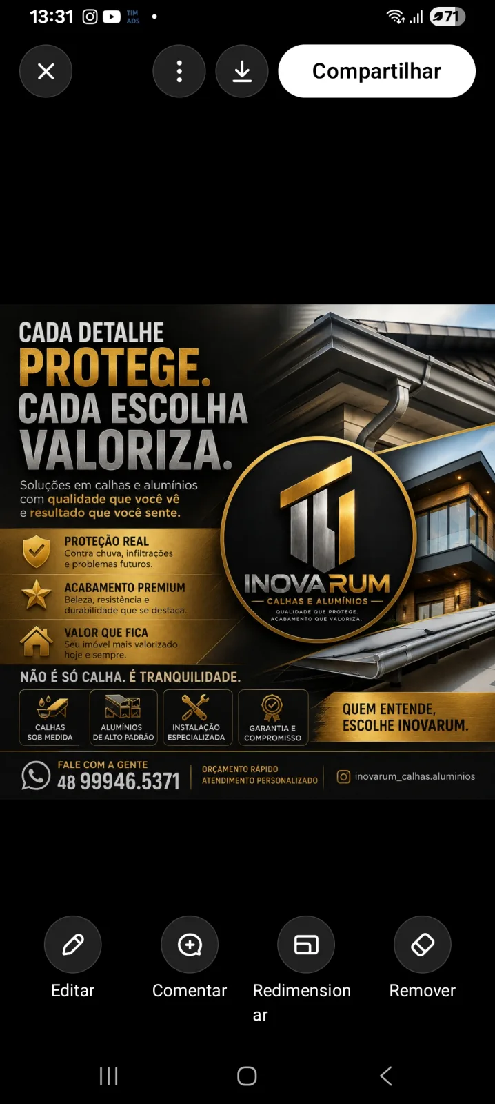 INOVARUM CALHAS E ALUMÍNIOS 